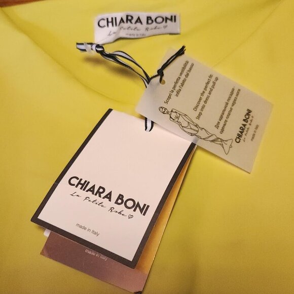 CHIARA BONI Lime Julia Cold Shoulder Petite Robe Sheath 60869 Dress - BRAND NEW - Picture 7 of 11